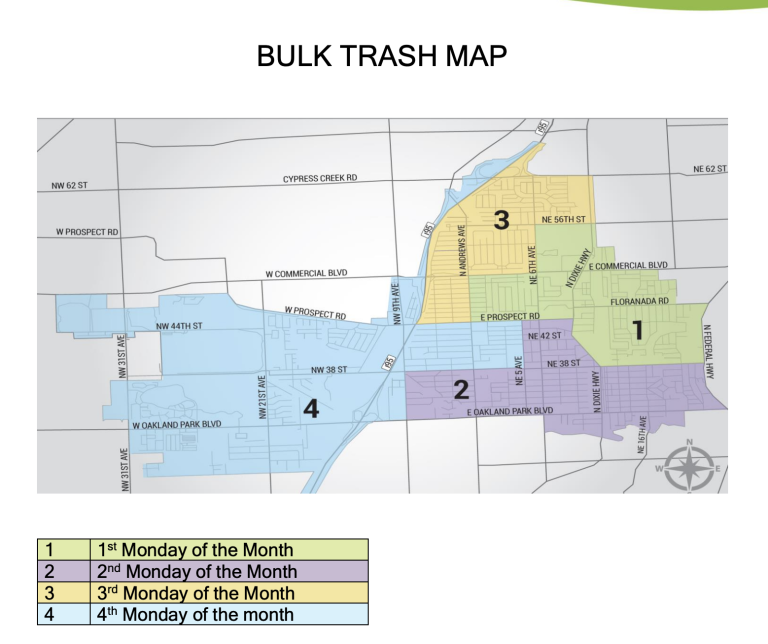 City Of Oakland Park Bulk Trash Map 768x644 
