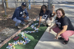 Oakland Park Elementary Painted Rock Entryway Project Helps Beautify School